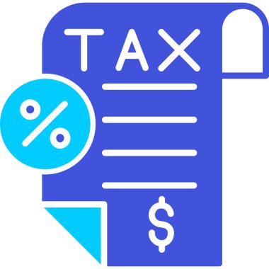 vergi simgesi, vektör illüstrasyonu basit tasarım