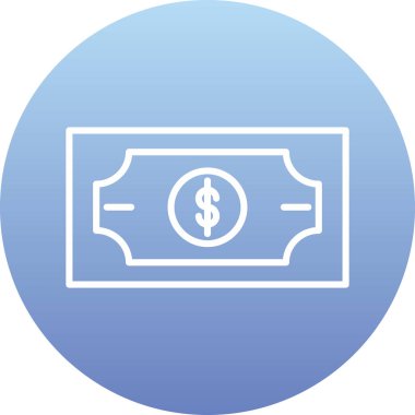 Dolar. Web simgesi basit illüstrasyon