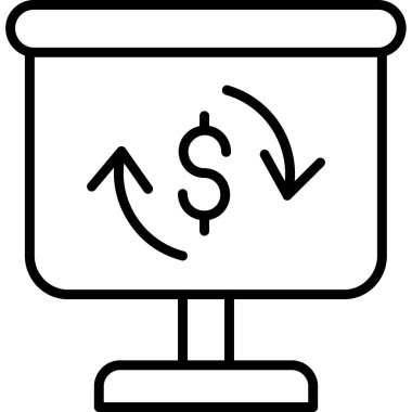 Dolar takası. Web simgesi