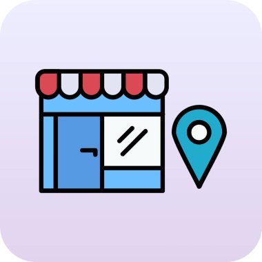 harita konum vektör renk simgesi