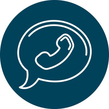 Telefon arama simgesinin vektör illüstrasyonu