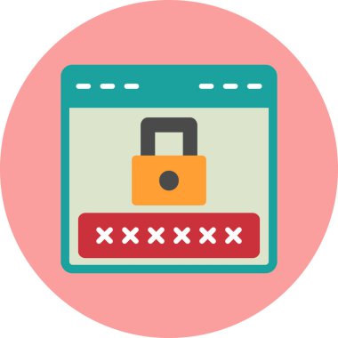 Güvenliğin vektör düzlüğü simgesi