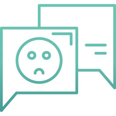 hüzünlü sohbet mesajı vektör çizimi