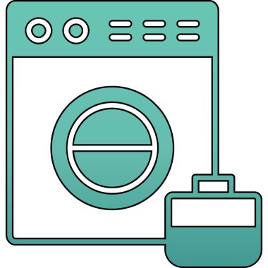 çamaşırhane ikonu vektör illüstrasyonu