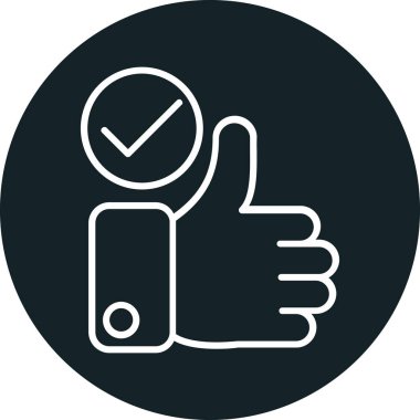 Kontrol simgesinin vektör illüstrasyonu