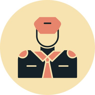 Polis ikonu. vektör illüstrasyonu