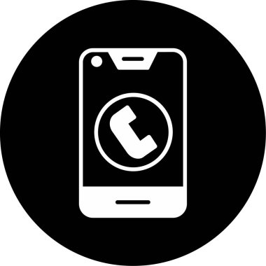 Cep telefonu simgesi, vektör illüstrasyonu