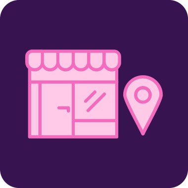 Dükkan. Web simgesi basit illüstrasyon