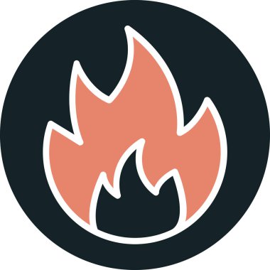 Alev simge vektör çizim