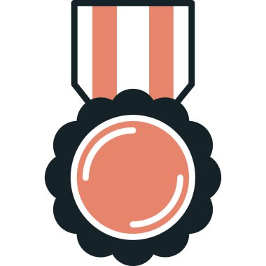 Madalya ikon vektör illüstrasyonu