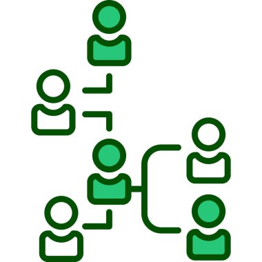 İnsan simgelerinin vektör çizimi.