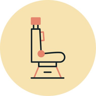 Sandalye simgesinin vektör illüstrasyonu