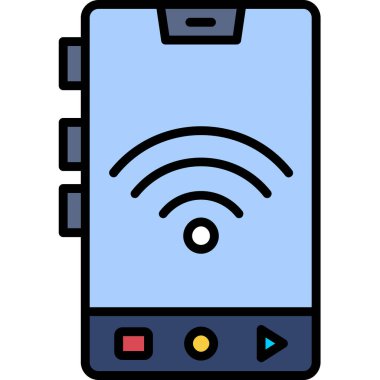 Akıllı telefon. Web simgesi basit illüstrasyon