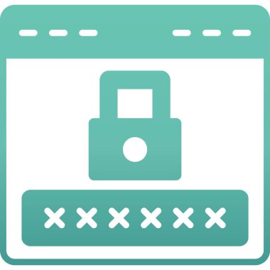 Kilit. Web simgesi basit illüstrasyon