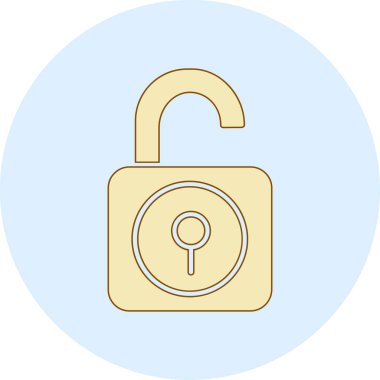 kilit vektör simgesi modern basit illüstrasyon