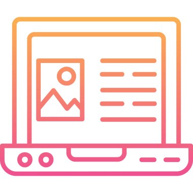 bilgisayar izleme simgesi, vektör illüstrasyonu