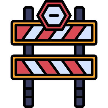 bariyer bariyeri renk vektör resimlemesi