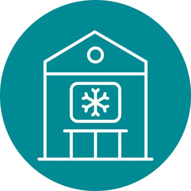 Bir ev simgesinin vektör illüstrasyonu