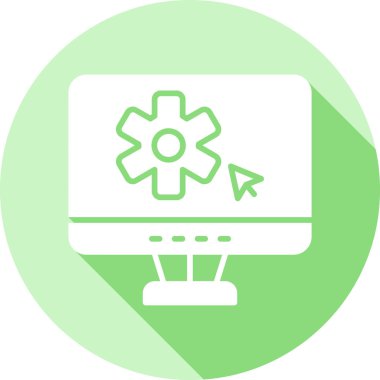 Bilgisayar. Web simgesi vektör illüstrasyonu