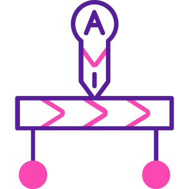 Yol işareti simgesinin vektör illüstrasyonu