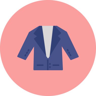 Ceket. Web simgesi basit illüstrasyon