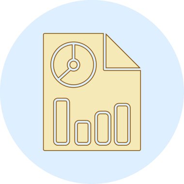 Bir belge simgesinin vektör illüstrasyonu