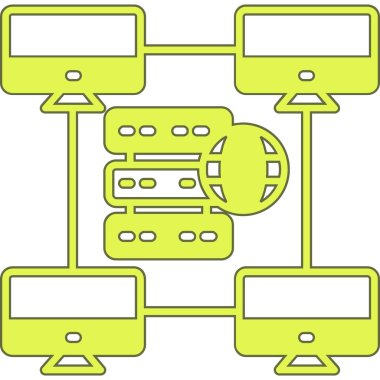 ağ paylaşım simgesi çizimi