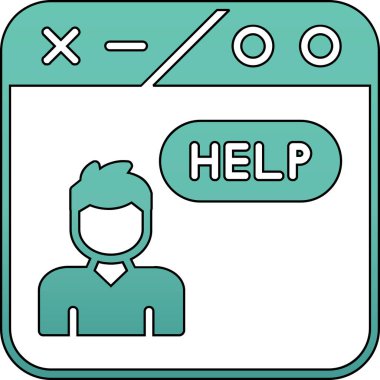 man simge renk ana hatları vektörüne yardım et