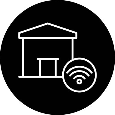 Bir binanın vektör simgesi, vektör illüstrasyonu