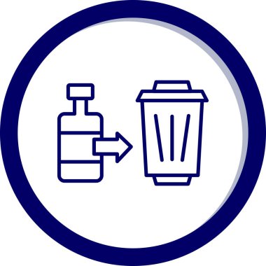 Çöp simgesinin vektör illüstrasyonu