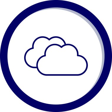 Bulut Hesaplama. Web simgesi basit illüstrasyon