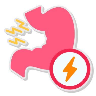 Tek bir elektrik simgesinin vektör illüstrasyonu