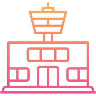 Bina. Web simgesi basit illüstrasyon