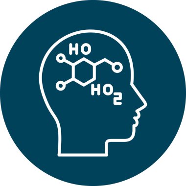 beyin ikonu vektör illüstrasyonu