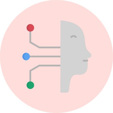 Yapay zeka ikonu vektör illüstrasyonu