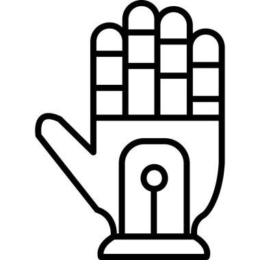 anahtar simgesi ile el, özet biçimi