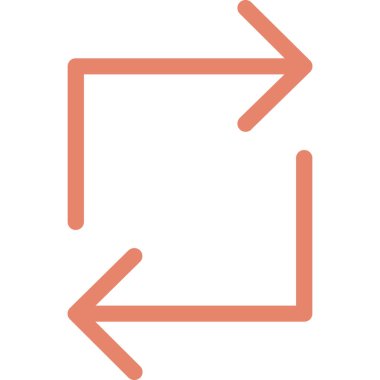 Düz biçimli ok yönü simgesi