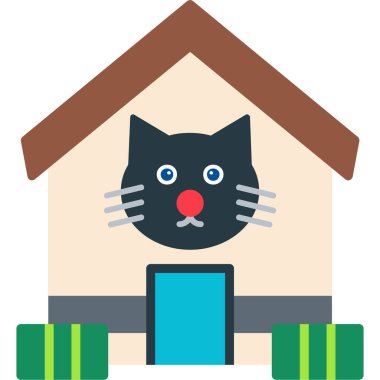 Düz biçimdeki hayvan evi simgesi