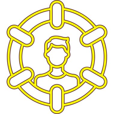 Cankurtaran oy ikonu ana hat vektörü. Can simidi