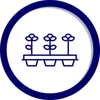 Bitki. Web simgesi basit illüstrasyon