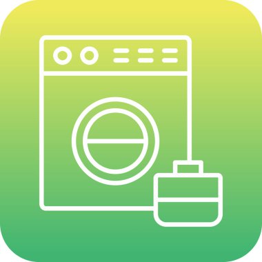 çamaşır makinesi simgesi soyut arkaplanda izole