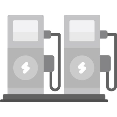 Elektrikli araba şarj pili. vektör simgesi