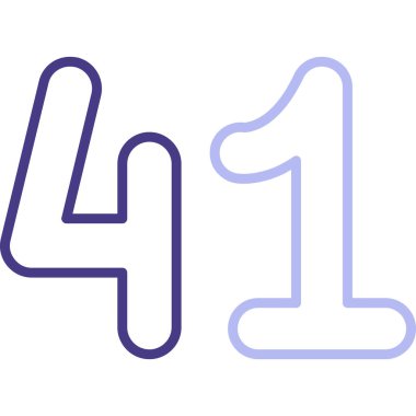 4 numaralı simge tasarımı vektör çizimi