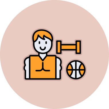 Basketbol oyuncu vektör simgesi