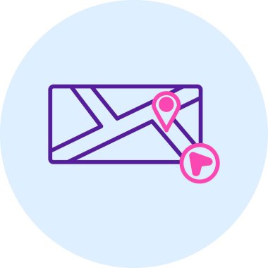 Haritanın vektör illüstrasyonu