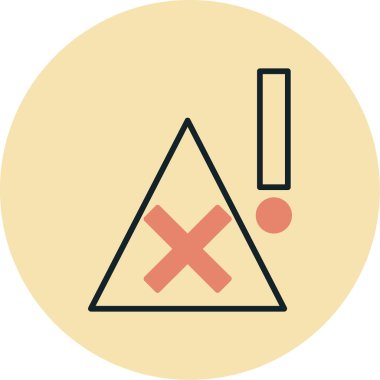 Uyarı. Web simgesi basit illüstrasyon