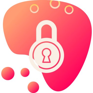 Kilit. Web simgesi basit illüstrasyon