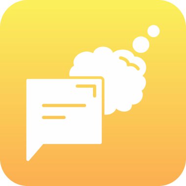 Sohbet balonu simgesi, basit vektör illüstrasyonu