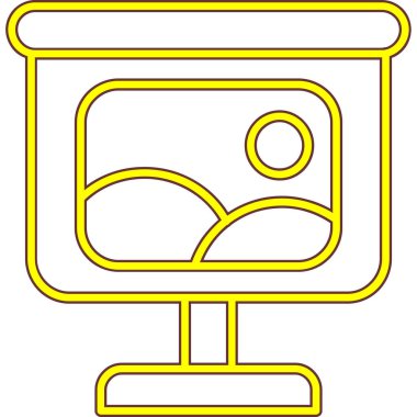 Çizgi film simgesinin vektör çizimi