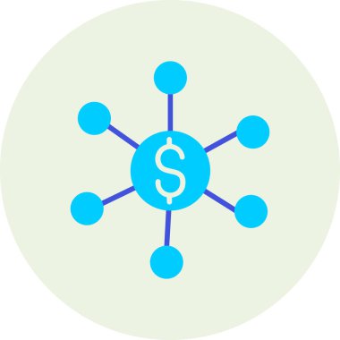 Dolar. Web simgesi basit illüstrasyon